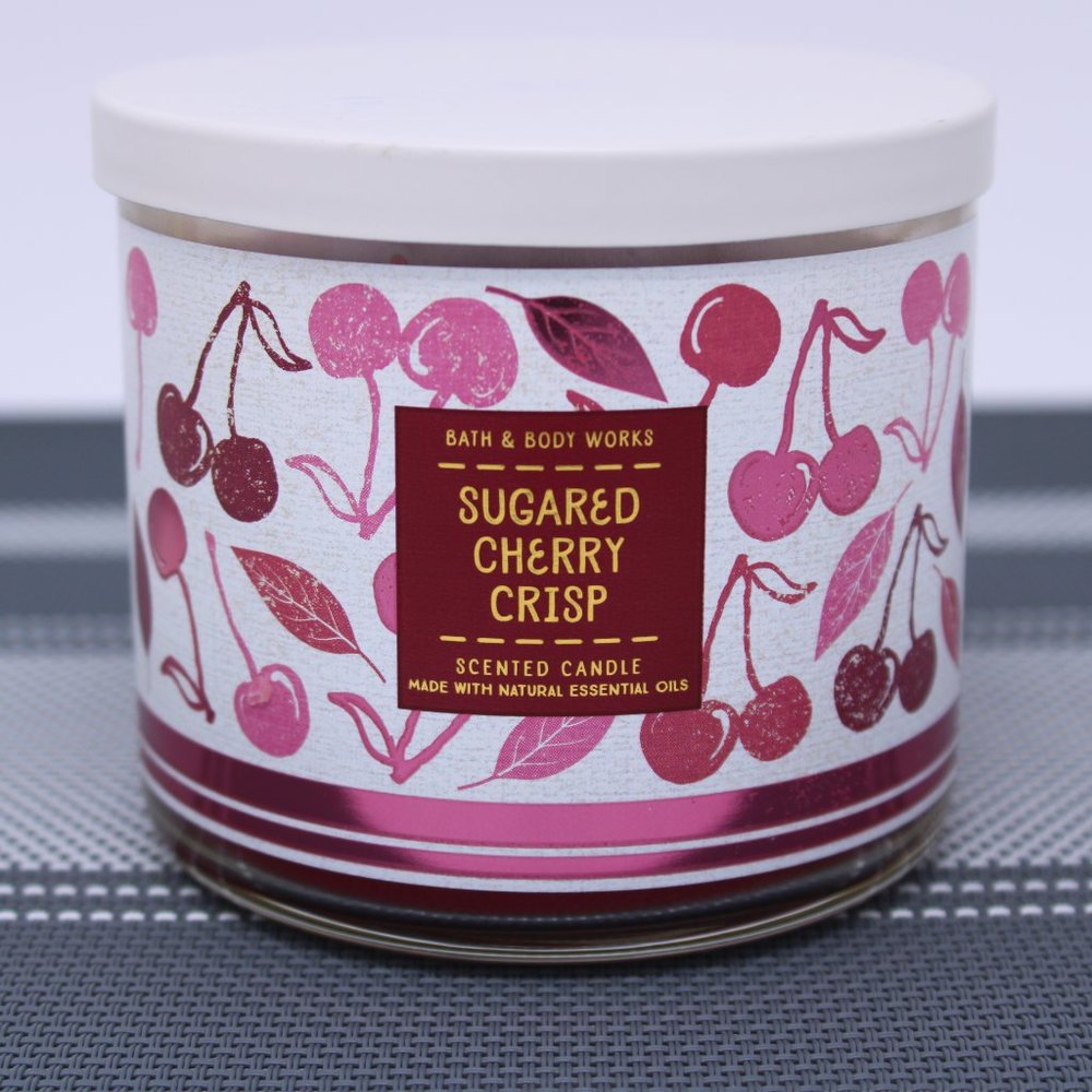 NWT Sugared Cherry Crip Bath and Body Works 3-Wick Candle 14.5oz